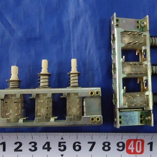 波段琴键健开关 三位按键开关 单选互锁 长76mm 高25mm(不含按键)