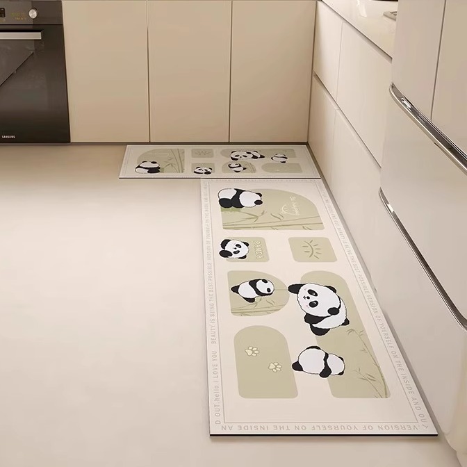 硅藻泥卡通厨房专用地垫防滑吸水2025新款耐脏脚垫子厨房地垫门垫