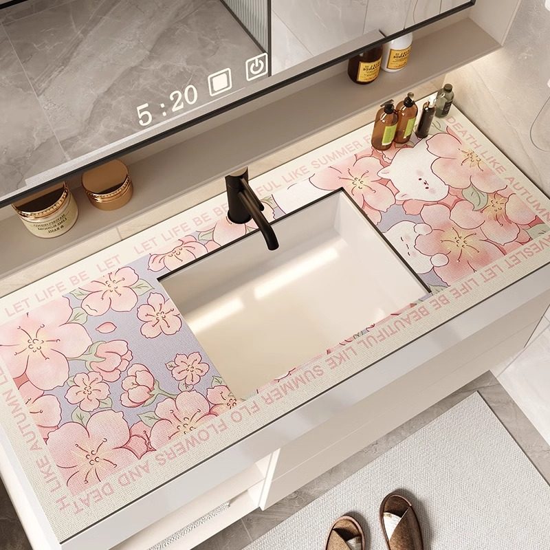 卡通硅藻泥厨房台面沥水垫洗手台水龙头防溅沥水垫浴室卫生间脚垫,居家布艺,家用脚垫,淘宝优惠券,粉丝福利购,淘宝优惠卷