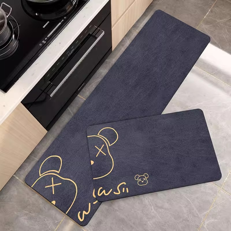 硅藻泥厨房地垫卡通防滑耐脏专用厨房脚垫门口吸水厨房地毯可裁剪
