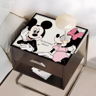 卡通米奇卧室床头柜垫子吸水防尘耐磨耐脏桌面垫轻奢垫子