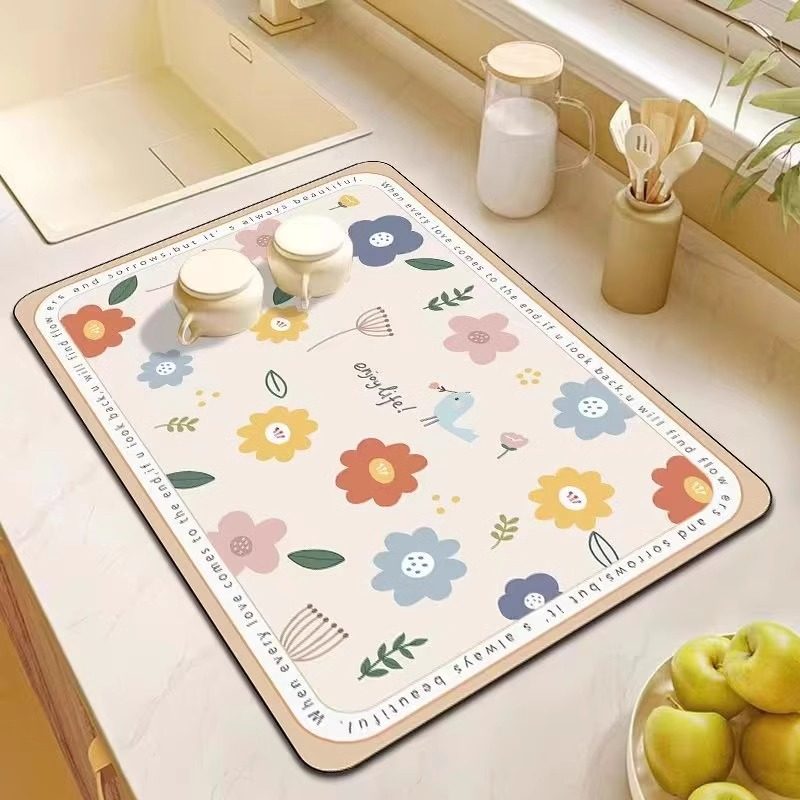 硅藻泥沥水垫厨房台面碗盘吧台餐垫桌垫隔热垫酒吧茶台吸水杯垫子,居家布艺,餐垫,淘宝优惠券,粉丝福利购,淘宝优惠卷