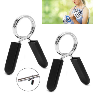 好货1 Pair 25/28/30 mm Barbell Clamp Spring Collar Clips Gym