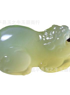 貔貅玉石把件玉手天然白玉青玩拍卖招财和田挂件男坠新疆项链立体
