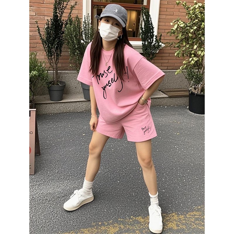 好货孕妇套装夏季2025新款宽松休闲运动外穿短裤两件套女潮妈孕期