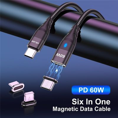 推荐Magnetic Cable USB C To USB Type C Cable 60W Quick Charg