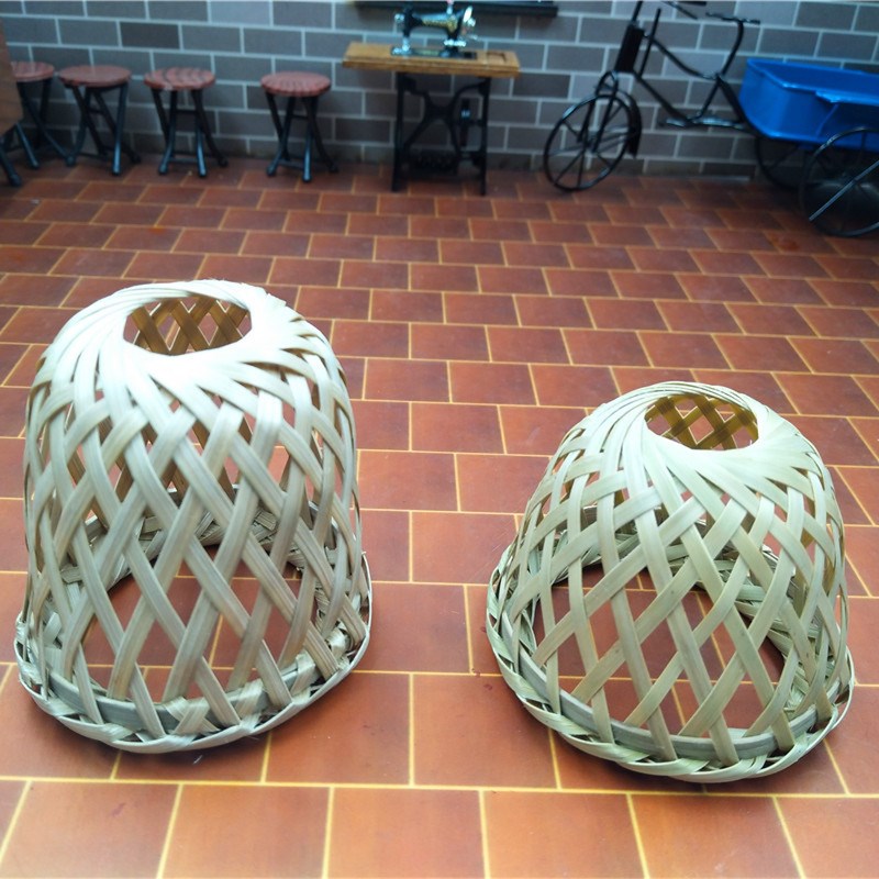 好货仿真迷你圆形竹编灯罩鸡笼盖娃娃屋农村复古摆件道具娃娃屋鸡