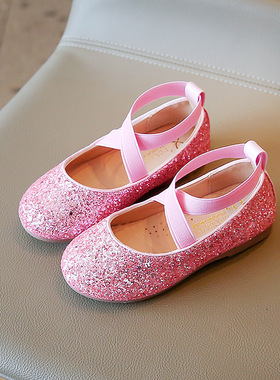 Performance dancing shoes学生演出舞蹈鞋水晶时尚豆豆鞋