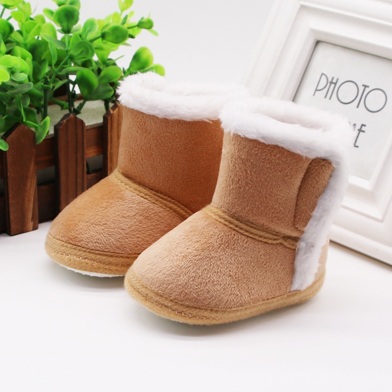 Bobora 0-18 Month Baby Winter Warm Fur Snow Boots Baby Booti