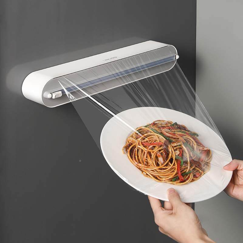 极速鲜膜切割器磁吸冰箱厨房家用免撕保鲜膜套切割盒子壁挂式收纳