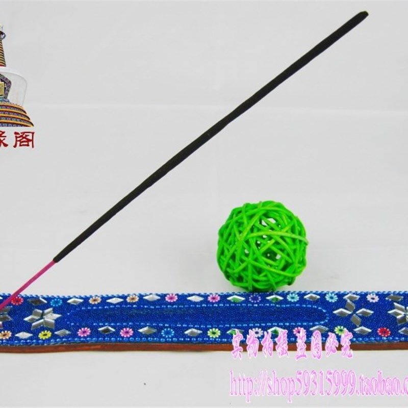 极速印尼风情 尼泊尔纯手工多彩色柚木插香板 印度香 蓝色