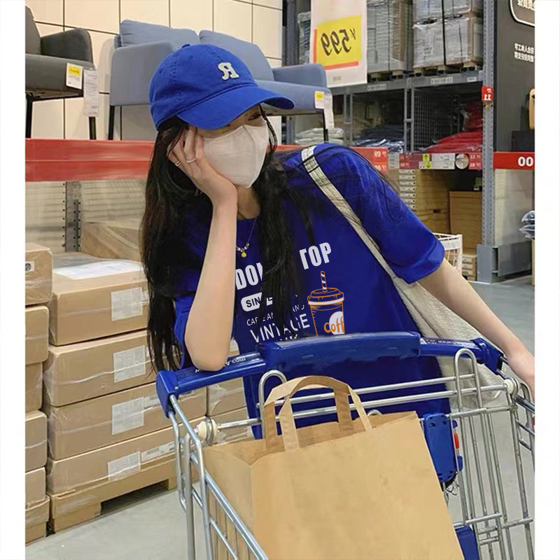 好货孕妇上衣夏装短袖宽松大码女时尚洋气印花纯棉孕妇t恤夏季中