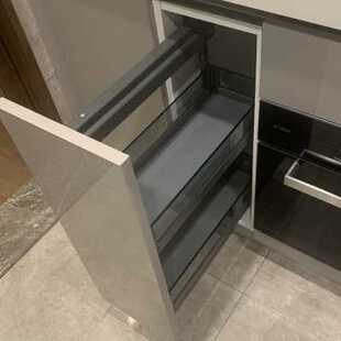 极速厨房整体橱柜调味篮侧拉篮抽屉式 超窄多层夹缝置物架半墙柜浴