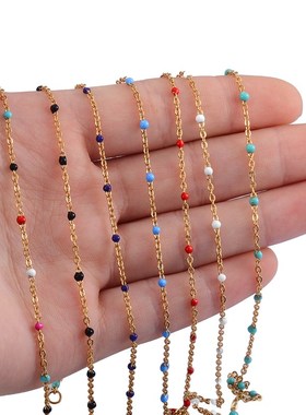 Hot-Selling Stainless Steel Chain Various Colors Bead Neckla