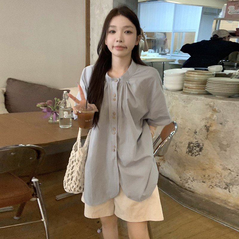 好货孕妇上衣夏装套装夏季薄款宽松洋气遮孕肚短袖衬衫外穿短裤小