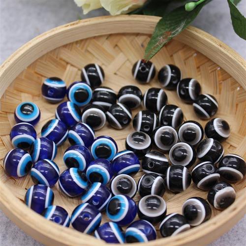 diy手工串珠材料仿真动物眼珠鱼眼睛树脂压克力珠子散珠编织特色
