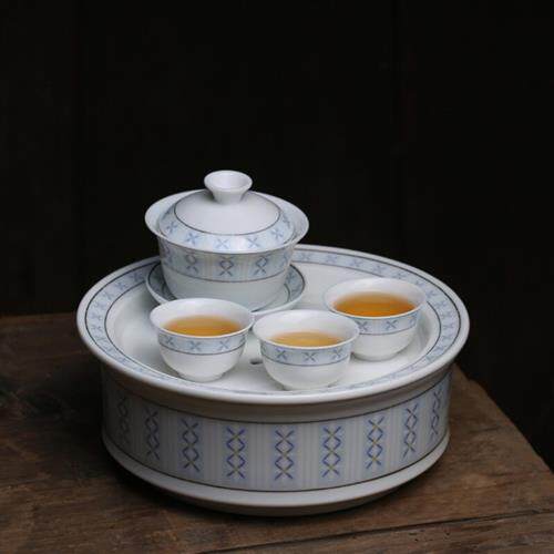好货潮汕功夫茶具陶瓷80年代老潮汕枫溪麦穗花工夫陶瓷茶具高温釉