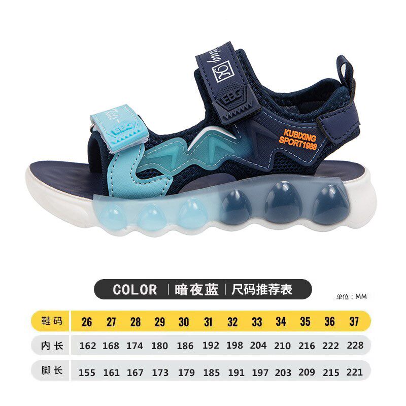 小孩凉鞋男款中童男魔术贴童鞋男孩2023新款男童夏款软底沙滩鞋