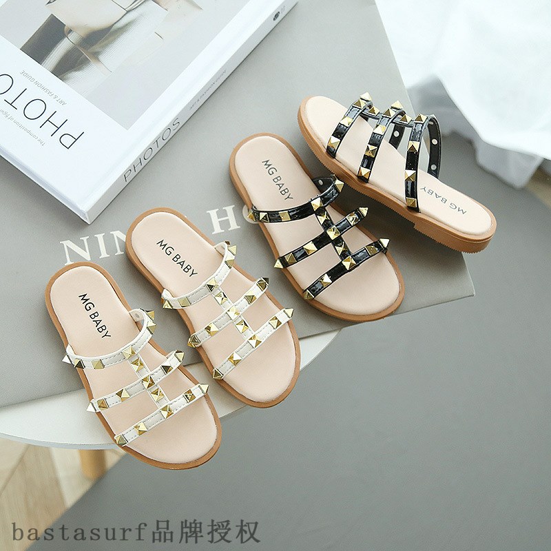 New type of willow nail sandals in summer casual low heels