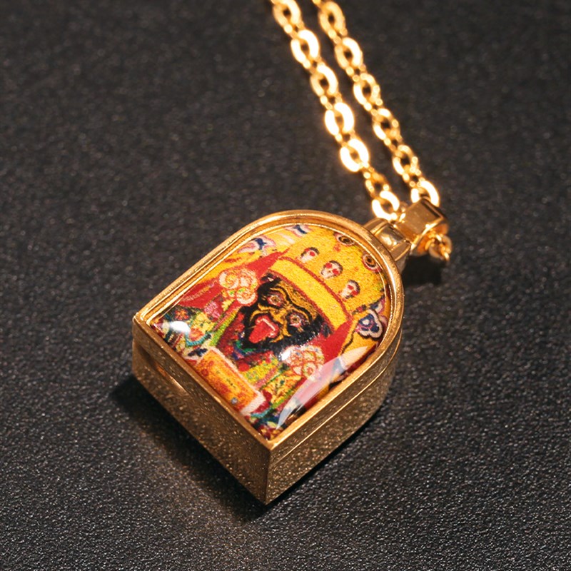 扎基拉姆唐卡小吊坠唐卡嘎乌盒黄财神虚空藏菩萨本命绿度母吉祥