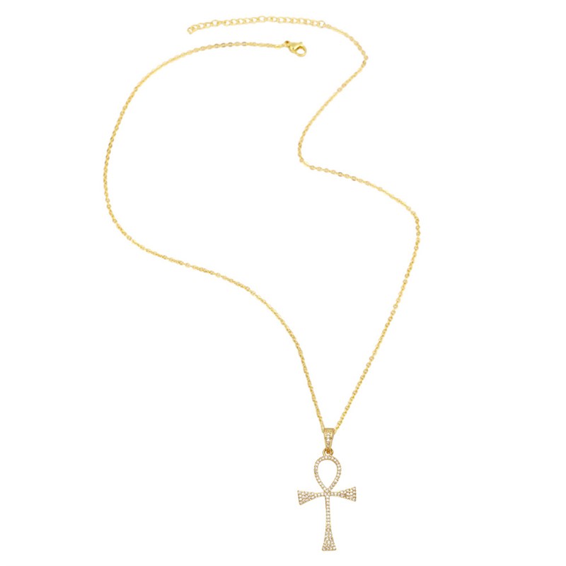 Life key Anka pendant full of diamonds zircon Ankh pendant V