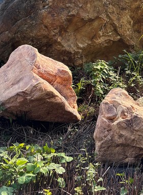 仿真黄色石头PU泡沫o雕塑假山造景绿植橱窗岩石楼梯下景观石摆件