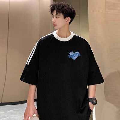 男装G26三杠五分袖P14码数M3XL