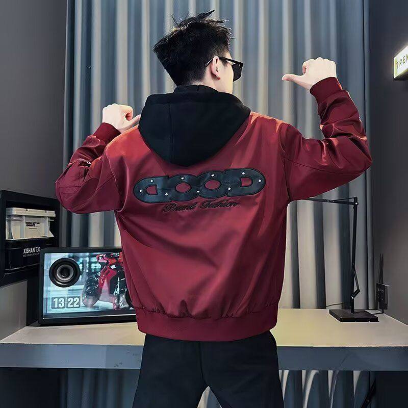 春秋款高级感夹克男装休闲潮牌上衣2025新款潮流痞帅炸街外套高街