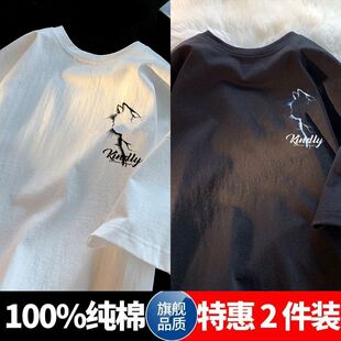 新款 潮牌卡通猫咪短袖 t恤男装 2026年夏季 休闲体 上衣学生高街半袖