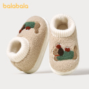 宝宝包跟女童棉鞋 加绒保暖小童毛毛鞋 男童冬季 巴拉巴拉儿童棉拖鞋