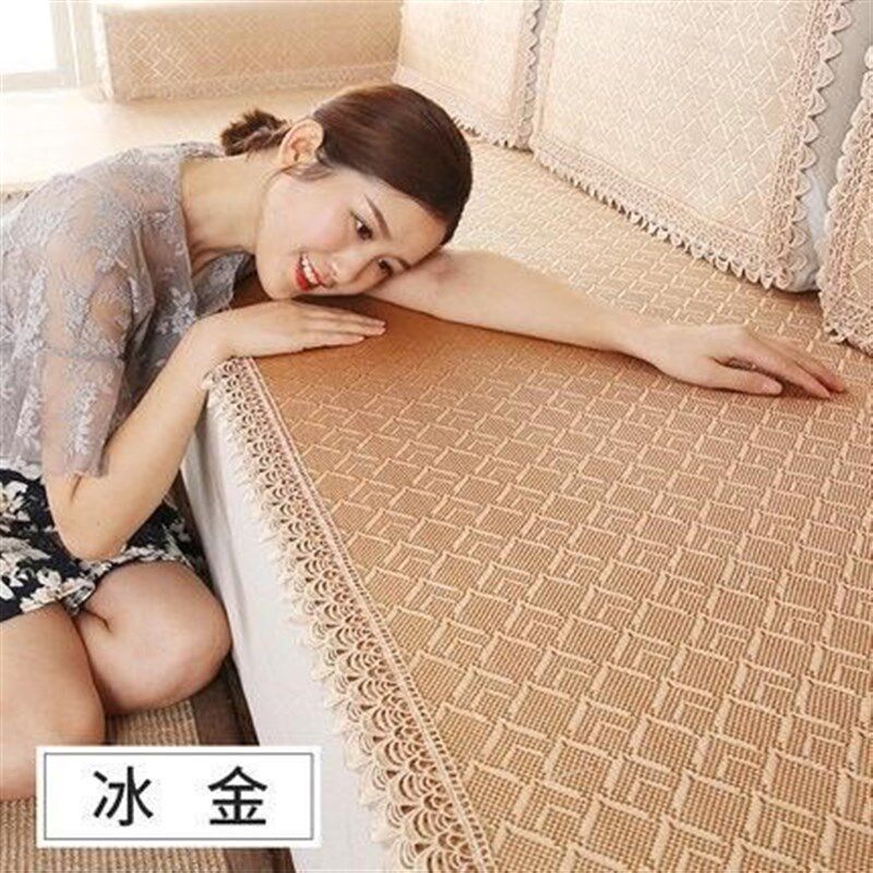 现货速发沙发垫夏季凉席凉垫欧式竹席子夏天款藤席四季防滑套罩皮