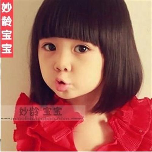 现货速发l发假发儿童发童宝宝直婴幼假BOB公主发套短头套儿整定短