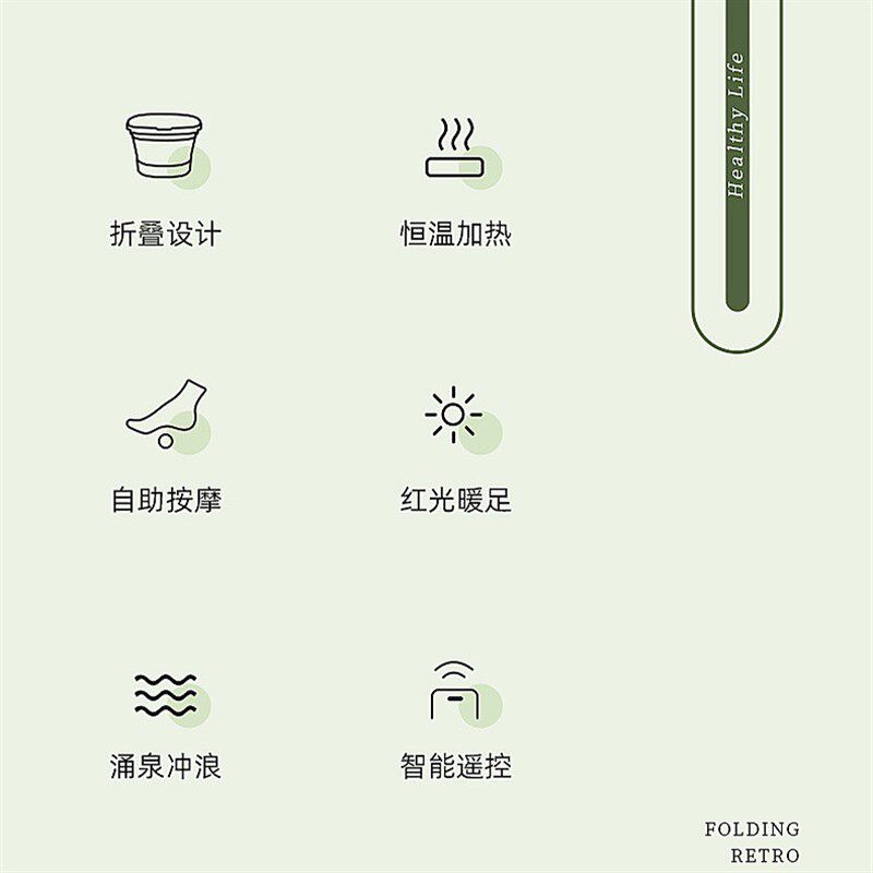 现货速发折叠足浴盆电动加热泡脚盆冲浪恒温按智能遥控便携泡脚桶