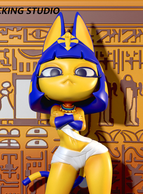 【补款吃现】主意玩家:Ankha艳后安卡埃及猫创作手办12cmGK模型