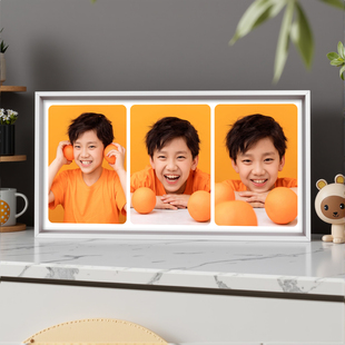 三宫格相框摆台洗照片定制高级感相片打印做成水晶相册制作婚纱照