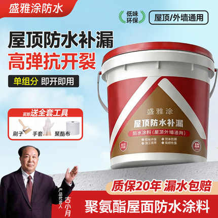 聚氨酯屋顶防水补漏专用涂料外墙裂缝渗水漏水材料楼顶房顶堵漏王