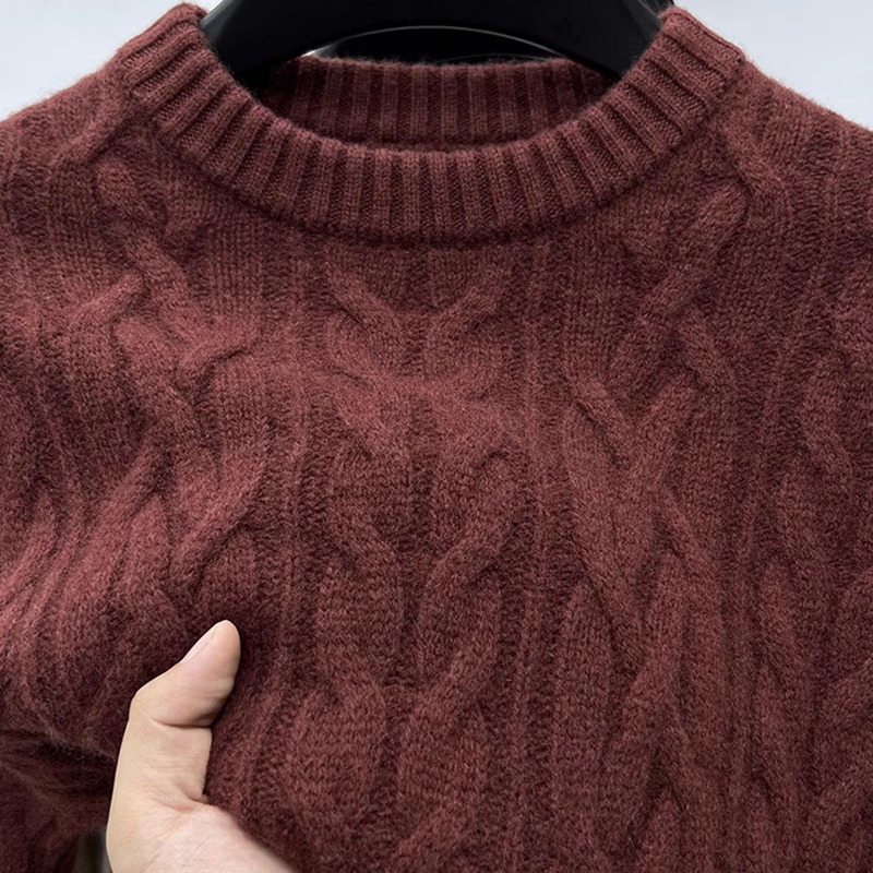 CKMR~高端三股重磅！100%绵羊毛！冬季纯羊毛衫男加厚毛衣针织衫