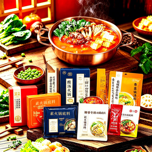 纯素火锅底料大全多口味汤底集合