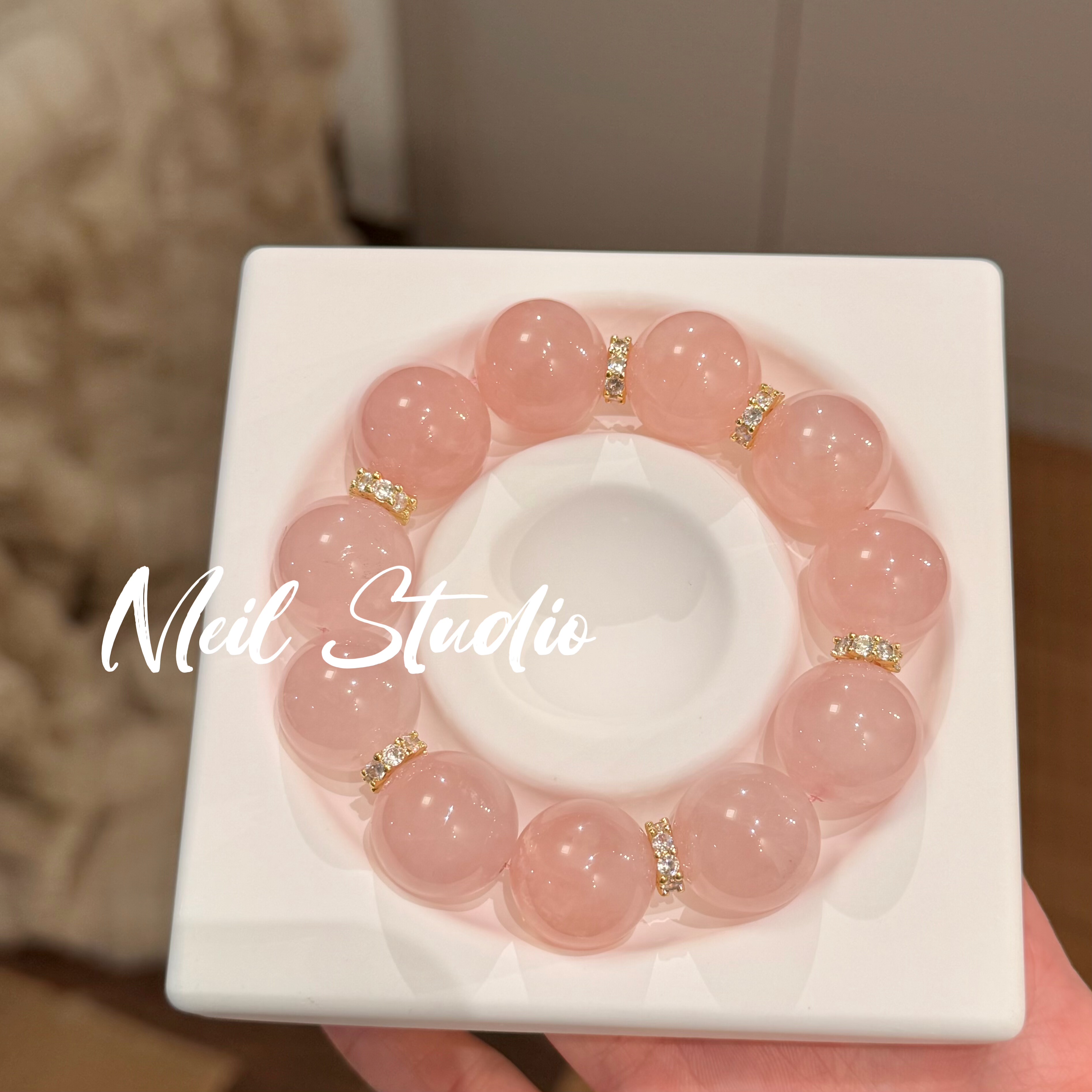 “蜜桃啵啵”天然大颗粒粉水晶手链 转运招桃花人缘手串女,饰品/流行首饰/时尚饰品新,手饰/手串,淘宝优惠券,粉丝福利购,淘宝优惠卷