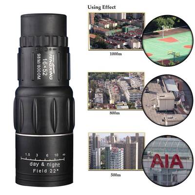 极速Durable 16X52 Dual Focus Monocular TelMescope Zoom Binoc