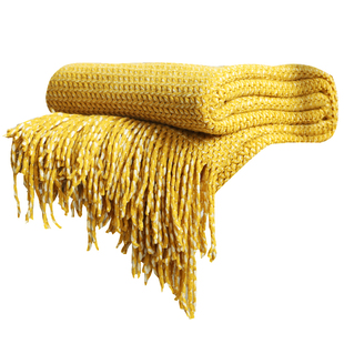 极速加厚加大针织毛线毯民宿酒店床尾毯床旗搭毯沙发毯Y午睡毯空