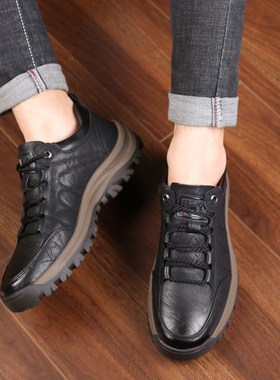 极速dgy9Autumn Casual Men LeatheCr Shoes Quality Mens Casua