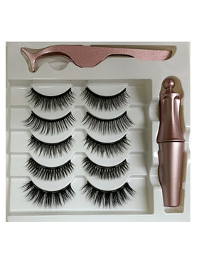 极速Magnetic Eyelashes with EEyeliner自粘磁性X睫毛眼线液套装