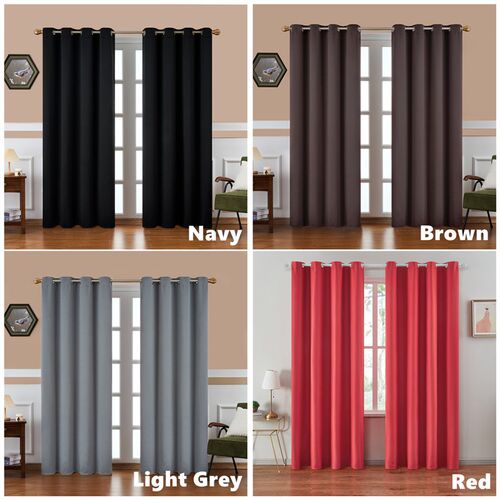 新品Modern Blackout Curtains Solid Color FoNr Living Room Fo