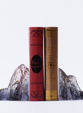 极速新中式d太湖石狮子书挡书立书靠摆件办公室茶室禅意书档轻奢