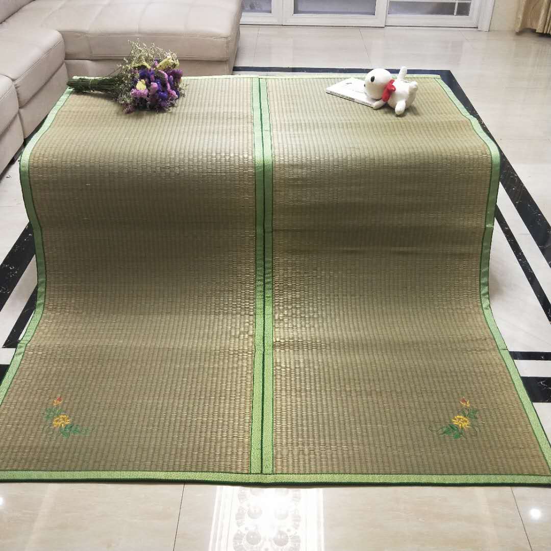 极速加密加厚蔺草席1.8米可s折叠草席1.5米天然夏季1.2m双人1.35
