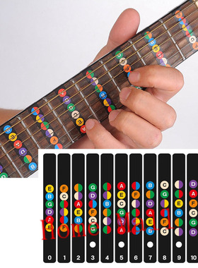 极速Guitar Fretboard Notes Map Labels Sticker FRingerboard F