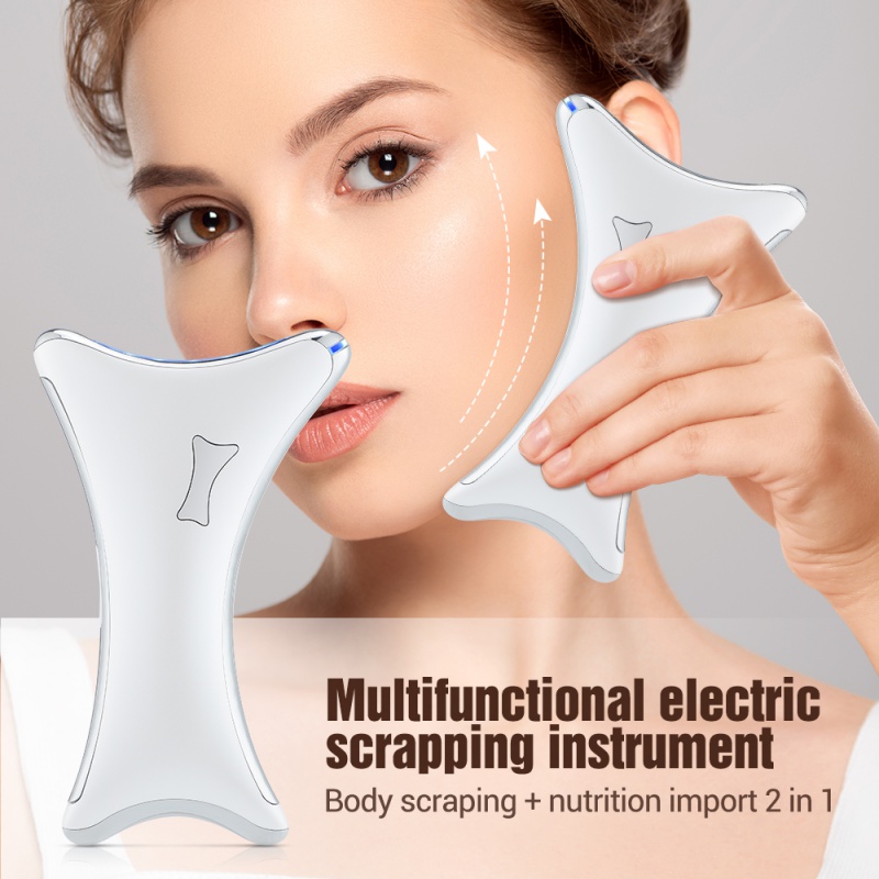 速发Face Neck Guasha Massager Microcurrent Skin Lifting Tigh