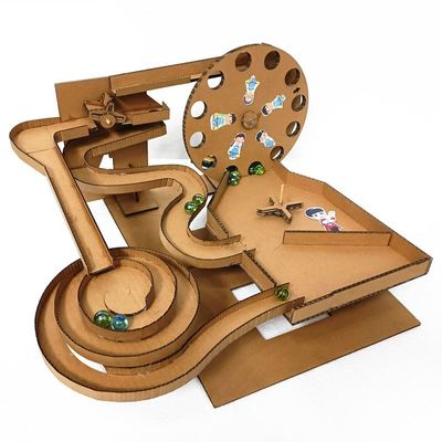 极速创意DIY滚珠过山车纸板变废为宝手工材料包科V技小制作拼装玩