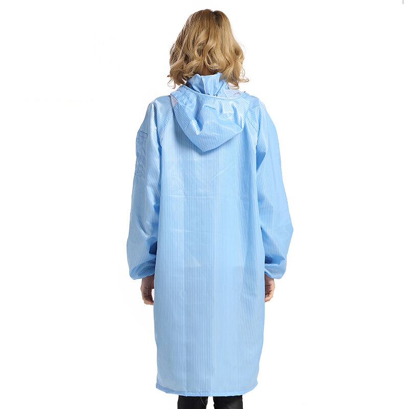 极速防静电服防尘大褂无尘洁E净防护衣连帽印字定制蓝